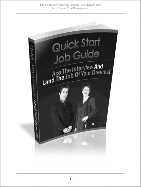 Product picture Quick Start Job Hunting Guide